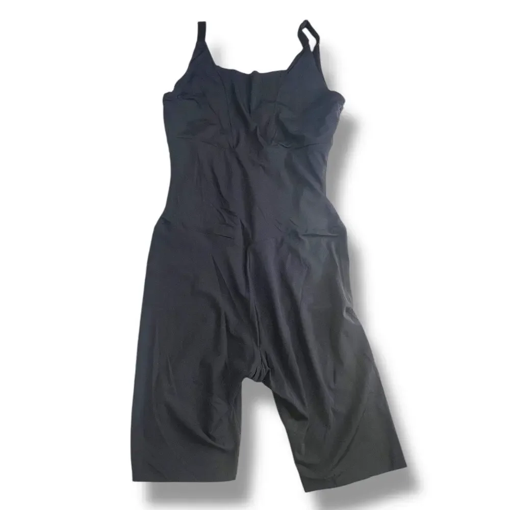 Maidenform Black Plunge Neck Tummy Control Bodysuit Shapewear Medium